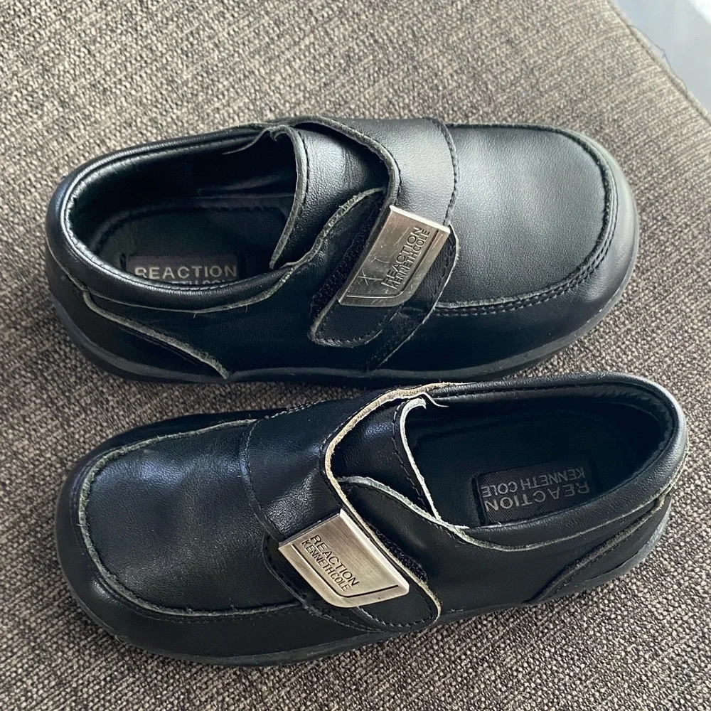 Reaction Kenneth Cole Kids Black Leather Dress Shoes